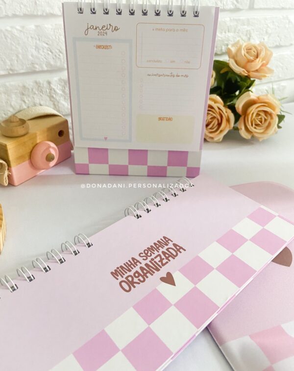 Combo Home Office Mousepad Desk Planner e Calendário - Imagem 2