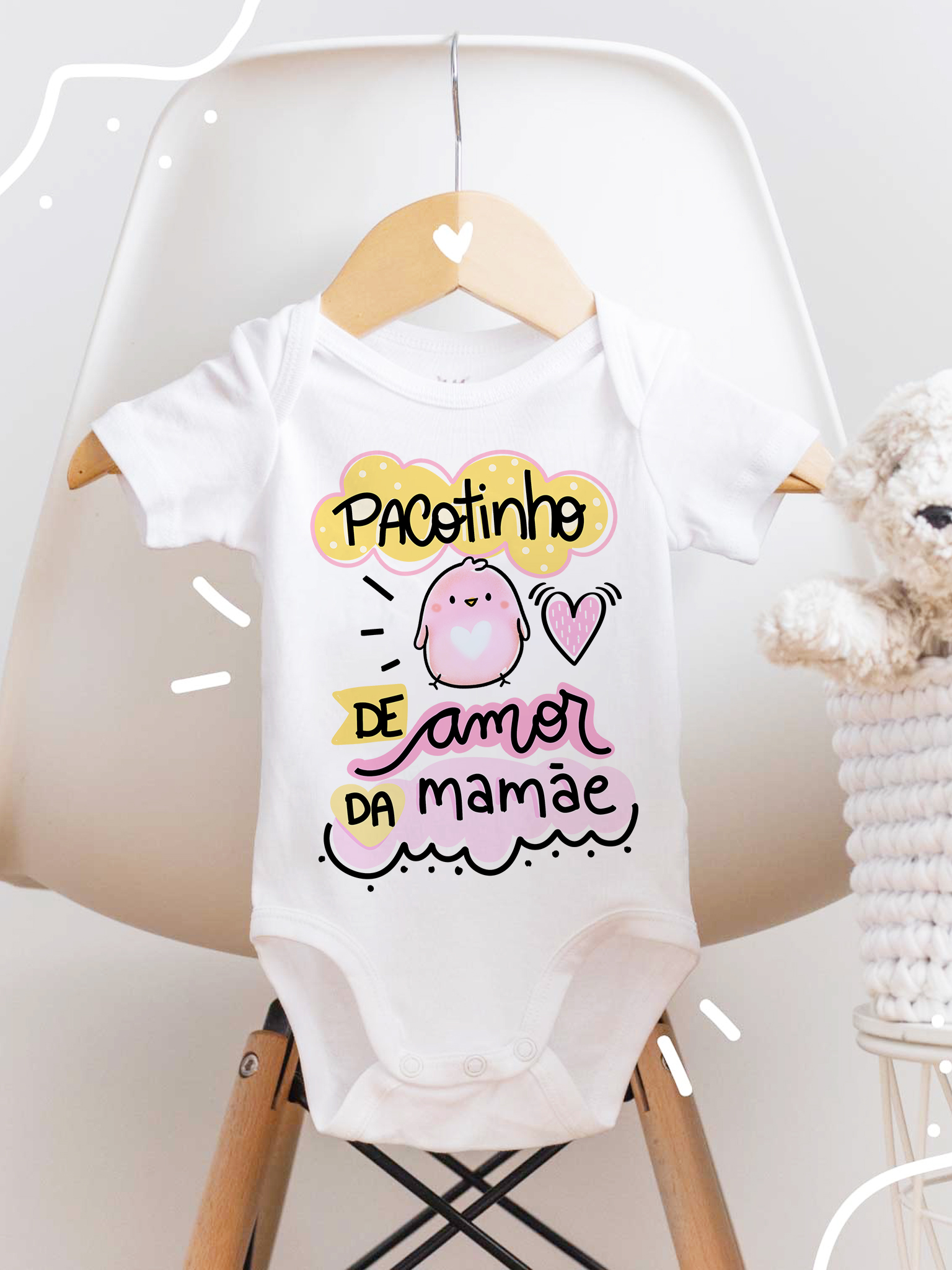 Body Bebê Menina - Pacotinho de amor da Mamãe