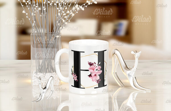 Caneca Floral com Inicial + Nome - Imagem 9