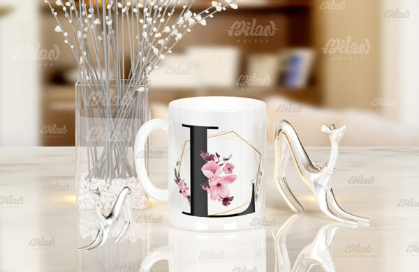 Caneca Floral com Inicial + Nome - Imagem 13