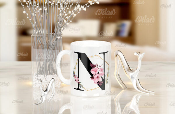Caneca Floral com Inicial + Nome - Imagem 14