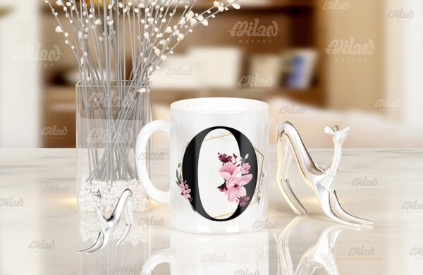 Caneca Floral com Inicial + Nome - Imagem 15