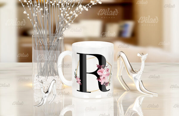 Caneca Floral com Inicial + Nome - Imagem 18