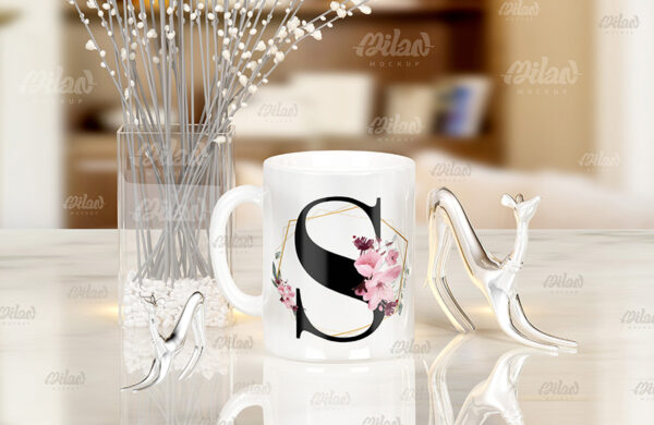 Caneca Floral com Inicial + Nome - Imagem 19