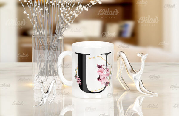 Caneca Floral com Inicial + Nome - Imagem 21