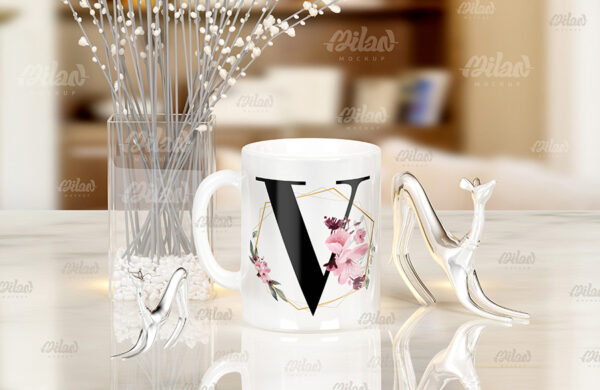 Caneca Floral com Inicial + Nome - Imagem 22