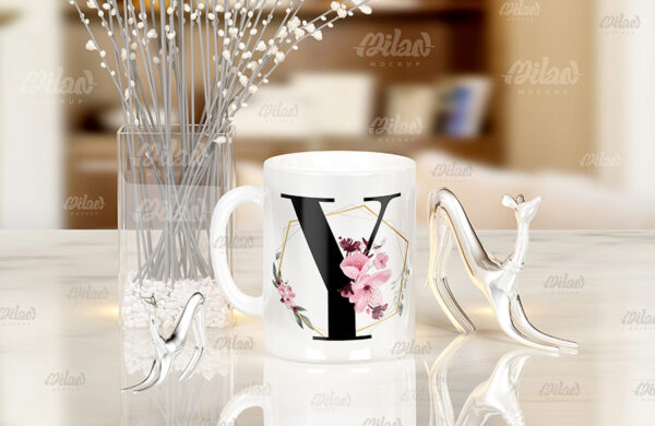 Caneca Floral com Inicial + Nome - Imagem 25