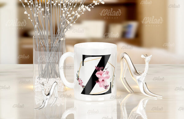 Caneca Floral com Inicial + Nome - Imagem 26